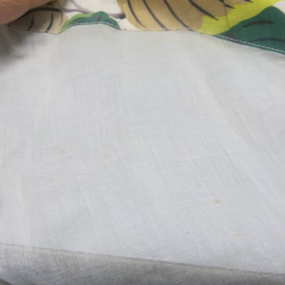 VINTAGE 1950/1960 Half Apron Handmade Pocket Beige with Leaves Tomatoes - Picture 7 of 12